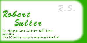 robert suller business card